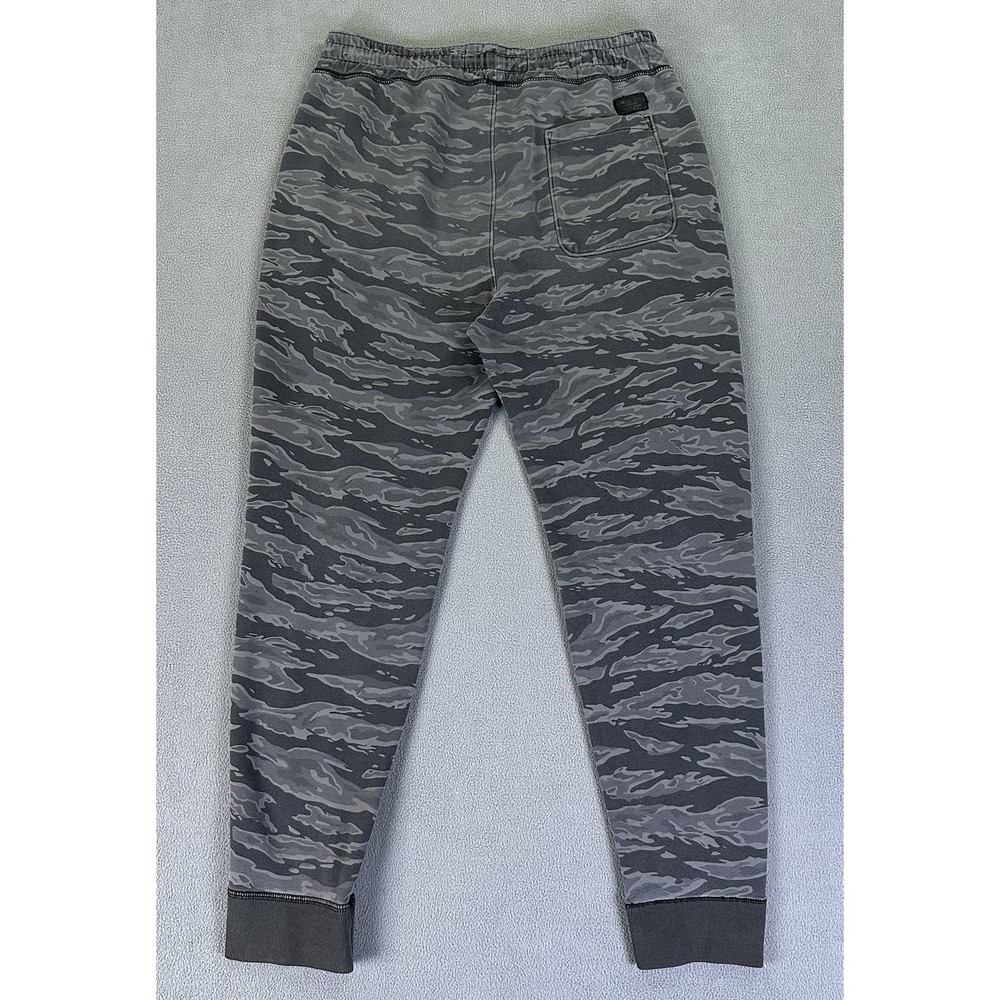 Abercrombie Fitch Joggers Pants Mens Medium Grey Camo Camouflage Fleece Lounge - Picture 2 of 9